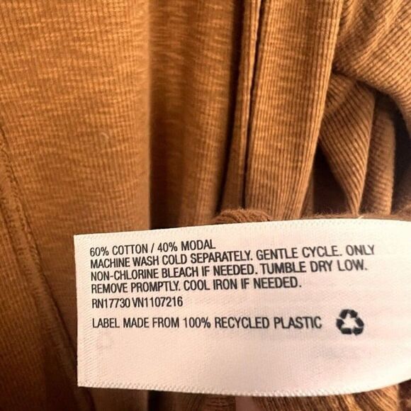 A New Day Women’s Ribbed Burnt Orange Long Open Cardigan Lightweight Medium - Picture 9 of 9